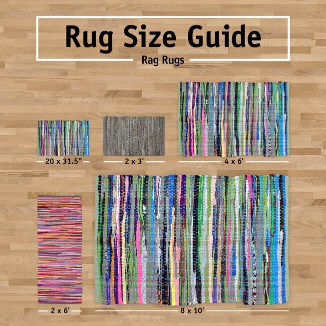 Multicolor Rag Rug 50X80 Cm Floor Coverings, , on-hover image number null