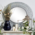 Grey Coastal Wood Wall Mirror, , alternate image number null