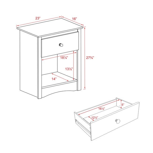 Fremont 1-Drawer Tall Nightstand, Espresso, , alternate image number 5