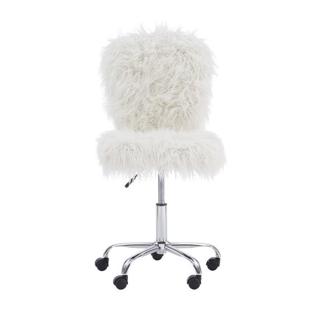 Faux Flokati Armless Office Chair, , alternate image number 6