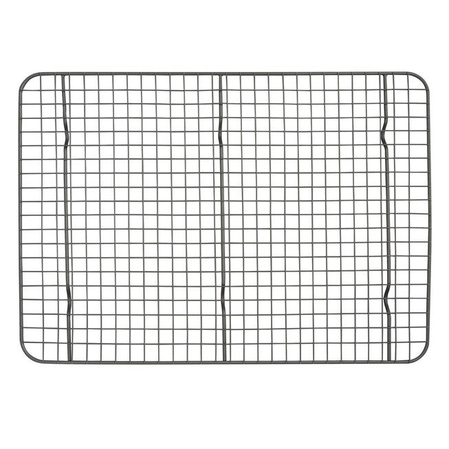 17 X 12 Inch Non Stick Metal Cooling Rack, ASH GREY, hi-res image number 0