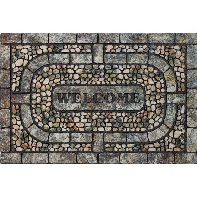 Garden Pebbles Gray 1 feet 11 inches X 2 feet 11 inches, GRAY, hi-res image number 0