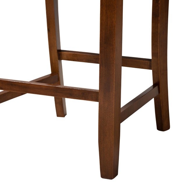 Olympia Modern Beige Fabric And Espresso Brown Finished Wood Counter Stool, , alternate image number null