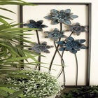 Set Of 2 Grey Metal Traditional Floral Wall Decor, , alternate image number null