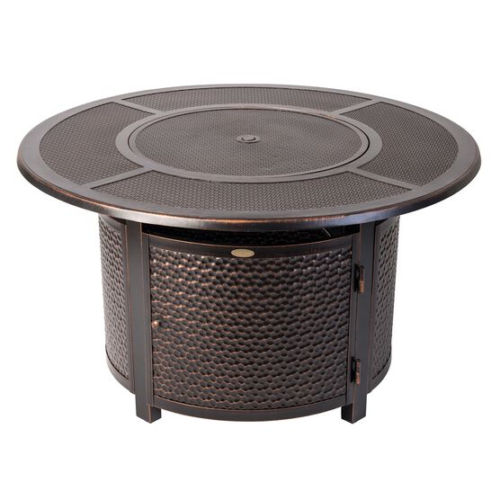 Walkers Round Hammered Aluminum LPG Fire Pit, , alternate image number null