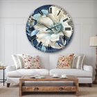 Indigold Watercolor Flower I Traditional Wall Clock, , on-hover image number null
