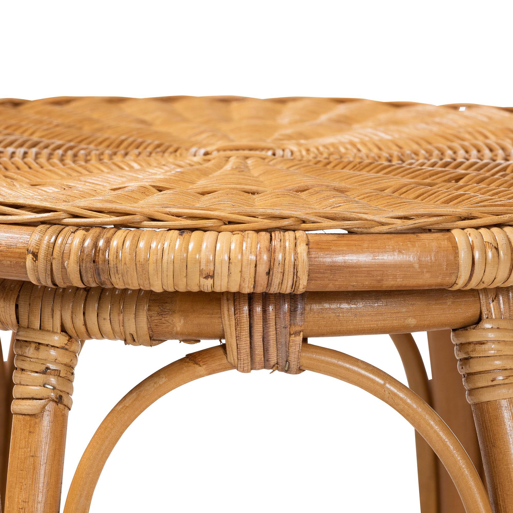 Jayana Natural Rattan Round End Table, LIGHT HONEY, alternate image number 3