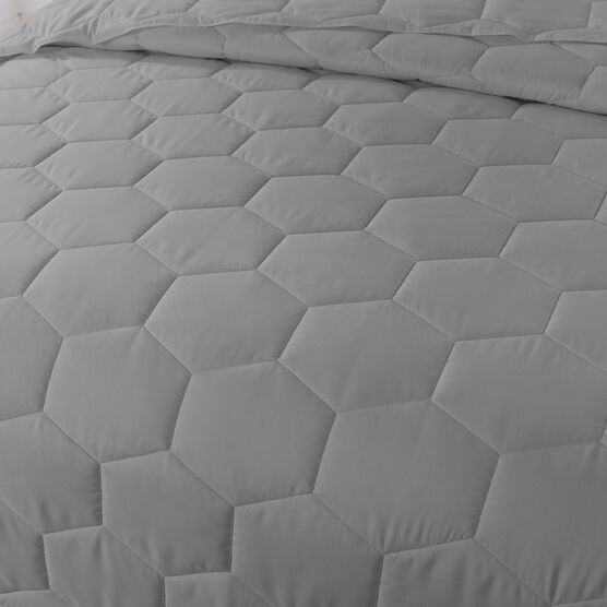 Honeycomb Down Alternative Blanket, Grey, , on-hover image number null