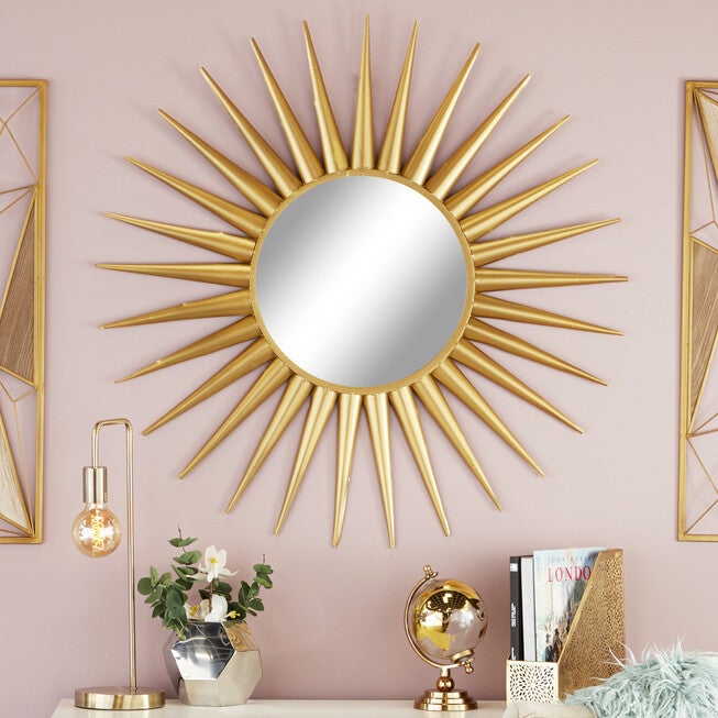 Cosmoliving By Cosmopolitan Gold Glam Wall Mirror, , alternate image number 6