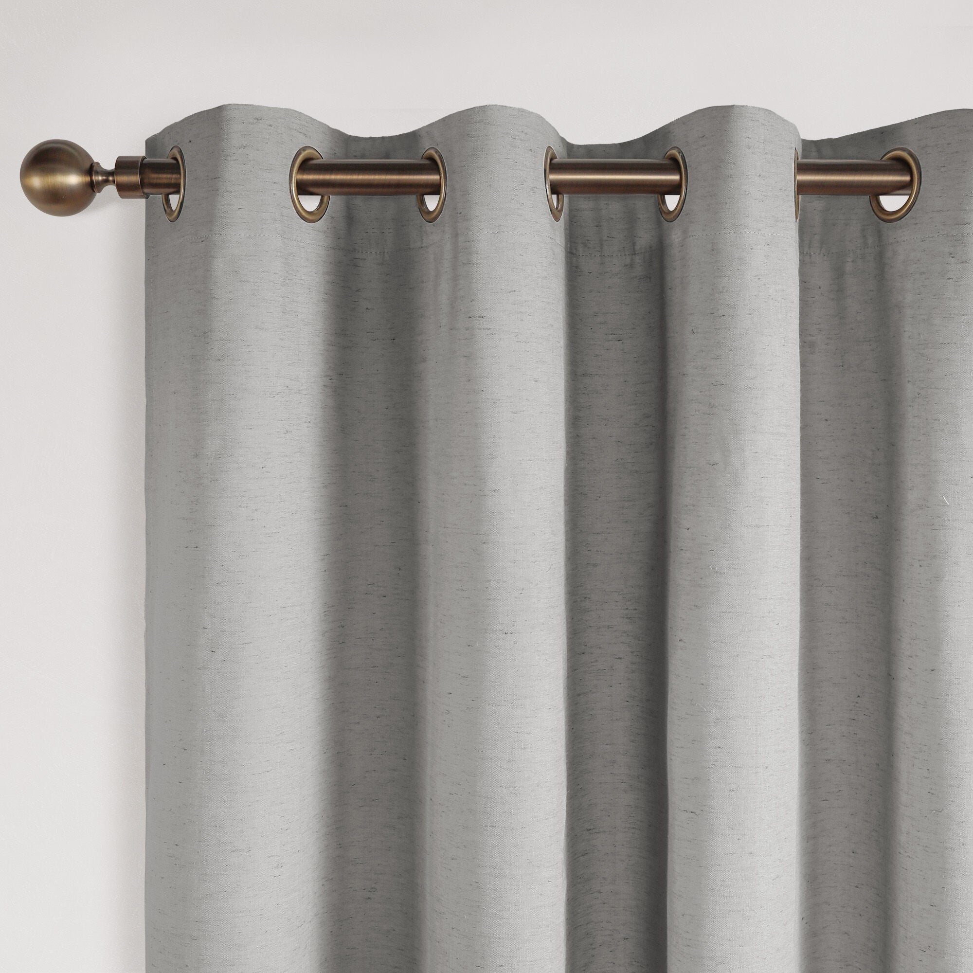 Blackout Linen Blend Grommet Panel Pair, GREY, alternate image number 2