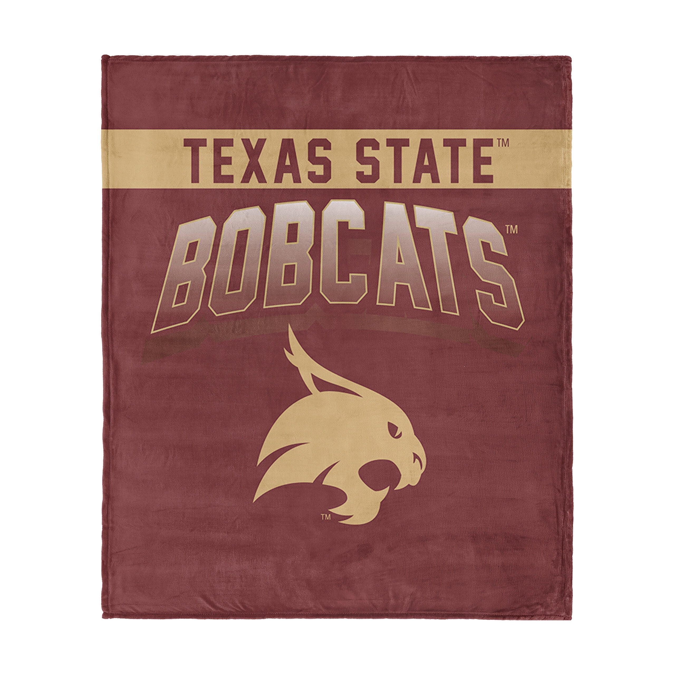 Texas Tech Red Raiders NCAA Bevel Silk Touch Throw Blanket 50x60 inches, TEXAS STATE BOBCATS, hi-res image number 0
