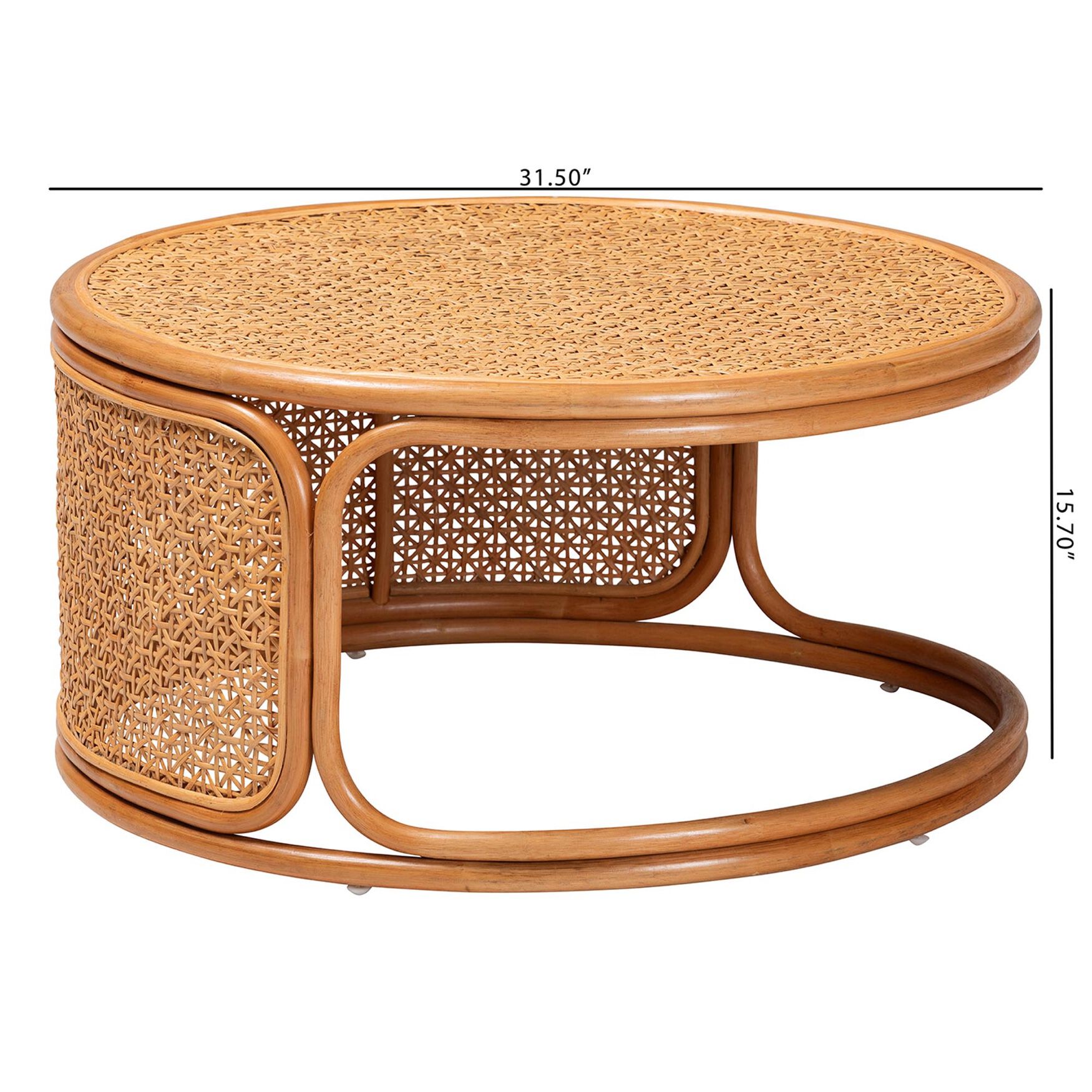 Eldon Bohemian Honey Rattan Coffee Table, , alternate image number 6