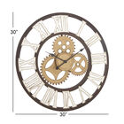 Brown Industrial Metal Wall Clock, , alternate image number null