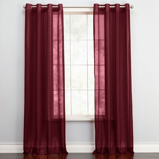 Bh Studio Sheer Voile Grommet Panel Window Brylane Home