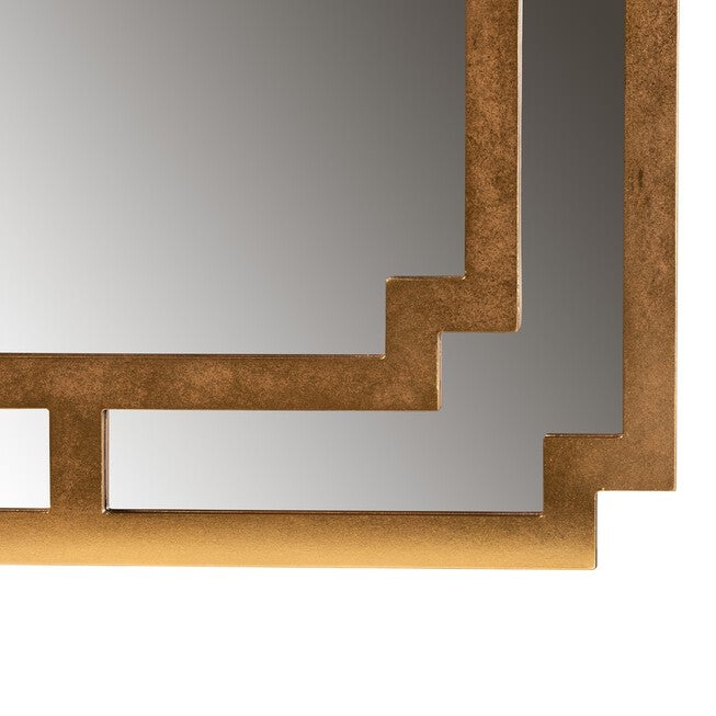 Dayana Modern And Contemporary Antique Gold Finished Wood Accent Wall Mirror, , on-hover image number null