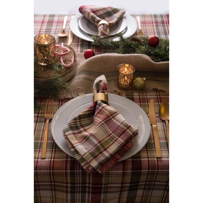 Give Thanks Plaid Tablecloth 52x52, , alternate image number null