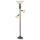 Brown Glass Coastal Floor Lamp, , on-hover image number null