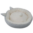 Stripe Printing poly-cotton cozy round cat bed , 18 inch, , alternate image number 2