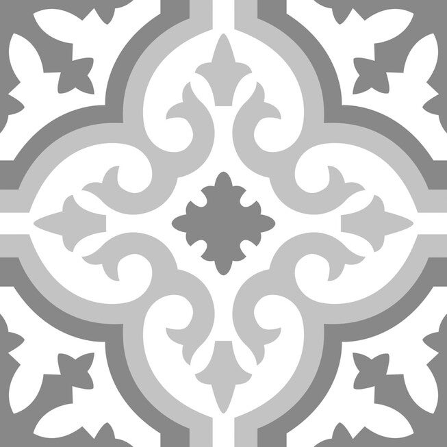 Set of 20 Peel-and-Stick Floor Tiles, ROMA GRAY, hi-res image number 0