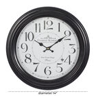 Round Black Wood Clement Audierne Wall Clock, , alternate image number null