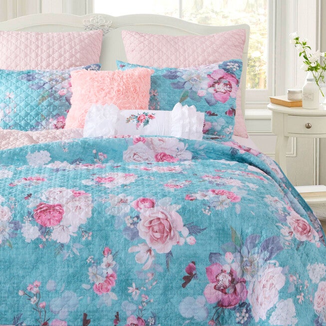 Avril Quilt Set , TURQUOISE, hi-res image number 0