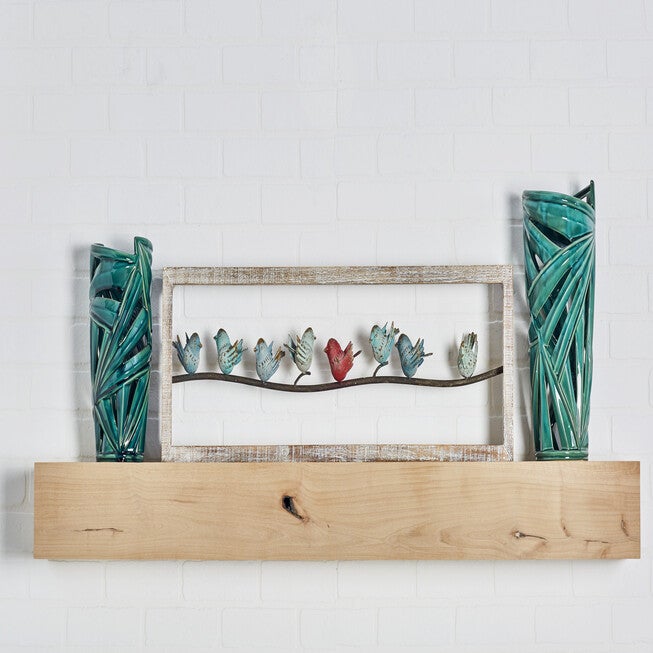 White Wood Farmhouse Birds Wall Decor, , alternate image number 7