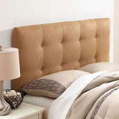 Upholstered Tufted Headboard in Microsuede, 
