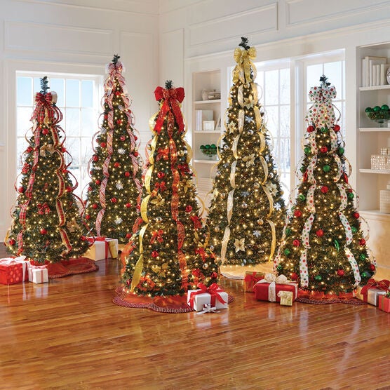 Fully Decorated Pre Lit 7 Pop Up Christmas Tree Christmas