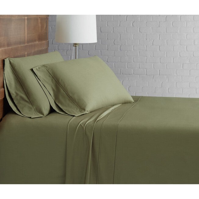 Solid Cotton Percale Sheet Set, , alternate image number 3
