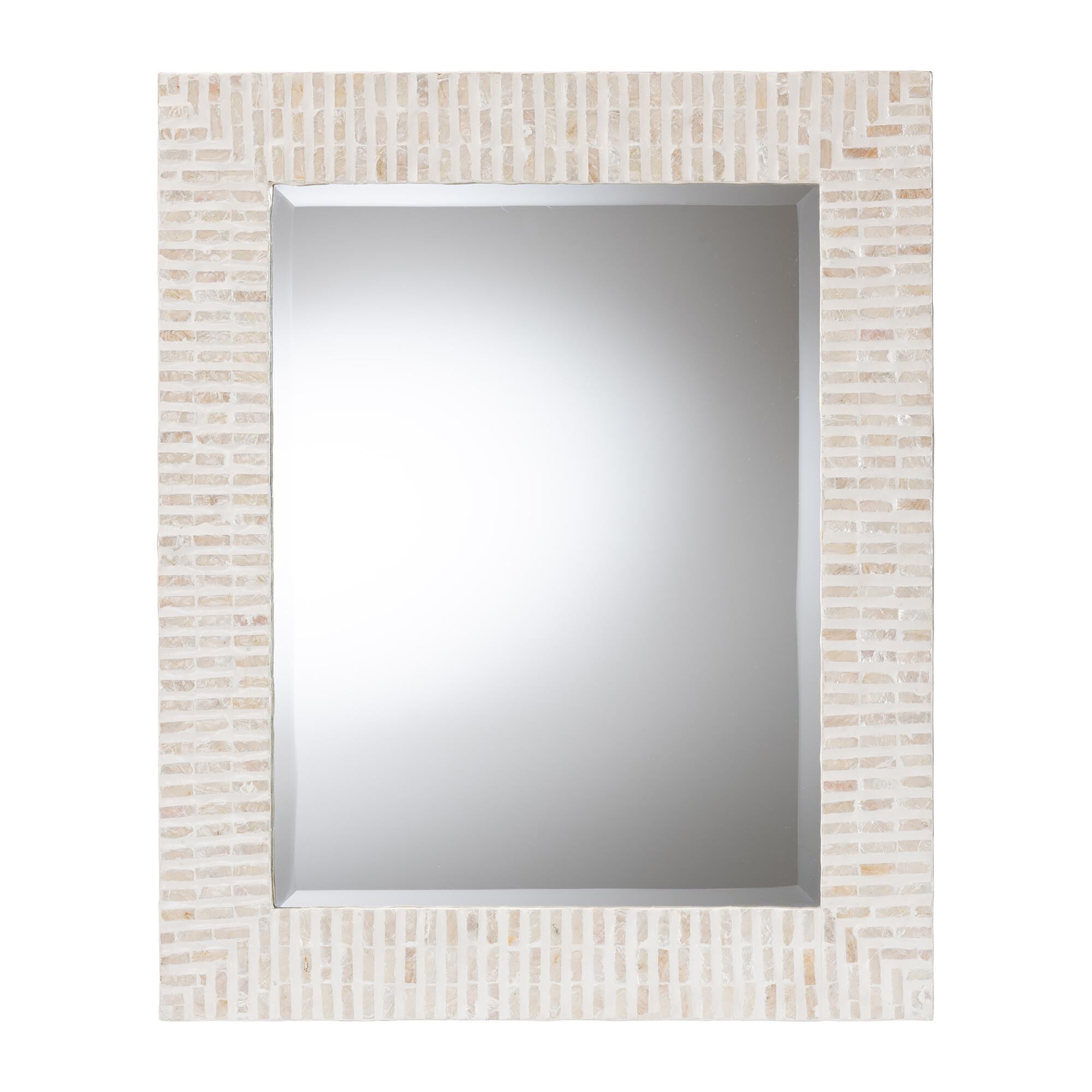 Chalina Capiz Shell Accent Mirror, WHITE BEIGE, alternate image number 1