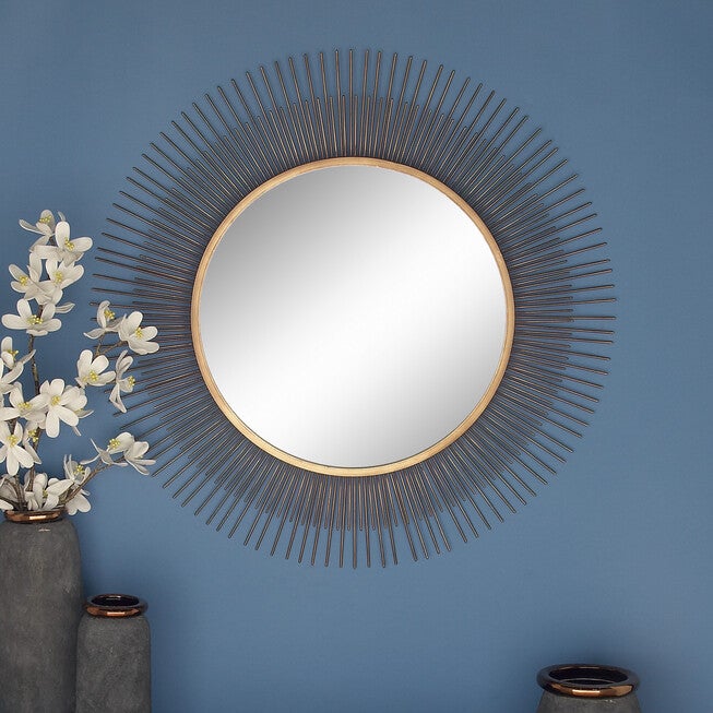 Gold Modern Metal Wall Mirror, , alternate image number 5
