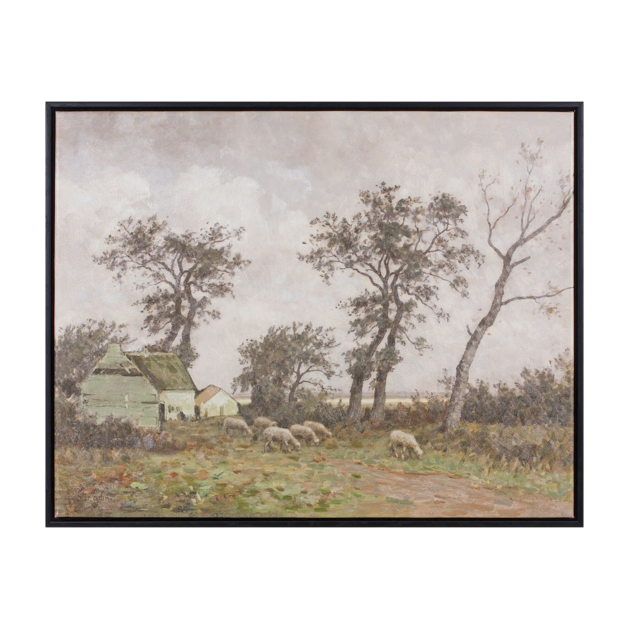 Sheep Farm Print 28 inchesL x 22 inchesH Canvas/Plastic, BEIGE, hi-res image number 0