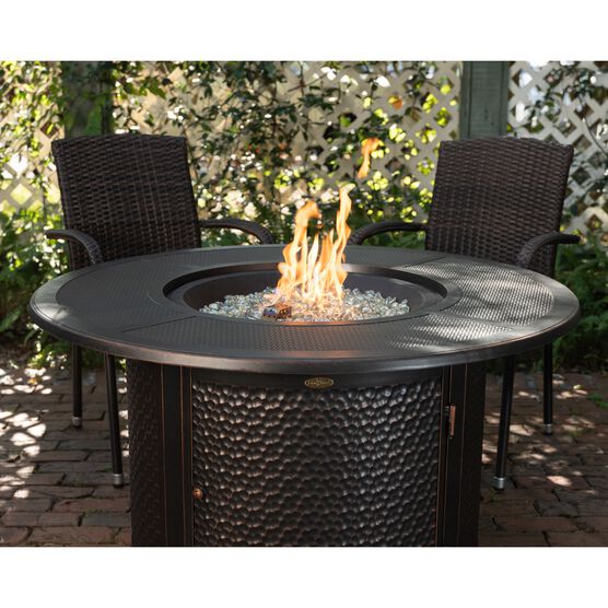 Walkers Round Hammered Aluminum LPG Fire Pit, , alternate image number null