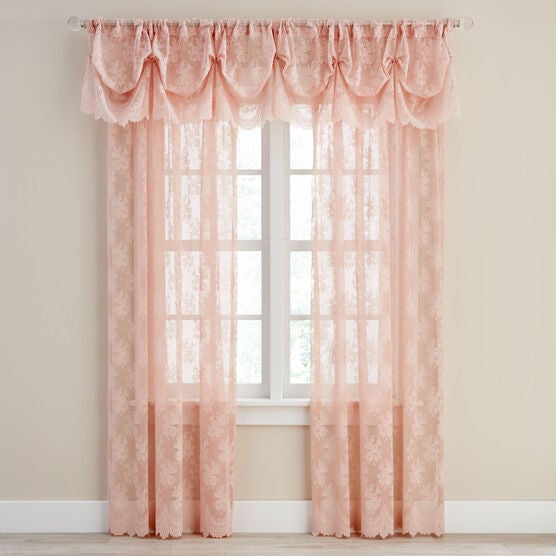 Juliana Floral Scalloped Lace Pantaloon Valance Window Brylane Home