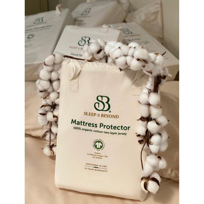 Organic Cotton Waterproof Mattress Protector, , alternate image number 2