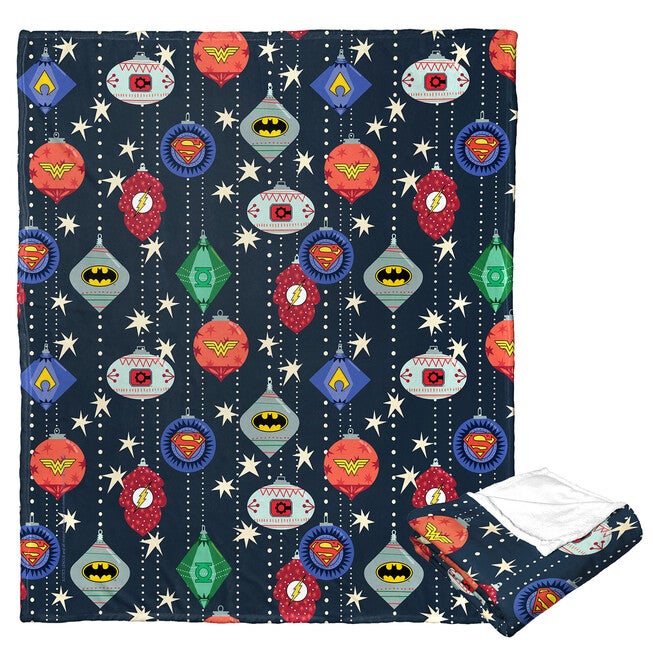 Wb Dc Justice League Hero Ornaments Silk Touch Throw, O, hi-res image number null
