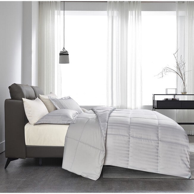 Kathy Ireland 3-PC Reversible Down Alternative Comforter, Platinum Silver, , alternate image number null