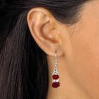Silver Tone Graduated Necklace & Earring Set Simulated 18" plus 2" ext, , alternate image number null