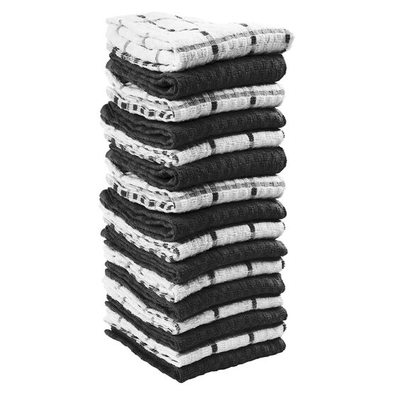 16Pk Pebble Terry Kitchen Towel Set, , on-hover image number null