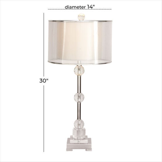 Silver Metal Glam Table Lamp, , alternate image number null