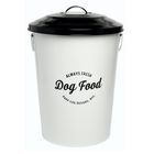 Andreas White Large 25Lbs Pet Dog Cat Food Bin, WHITE, hi-res image number 0