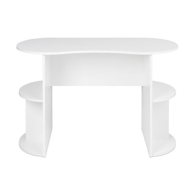 Kurv Compact Student Desk with Storage, White, , alternate image number null