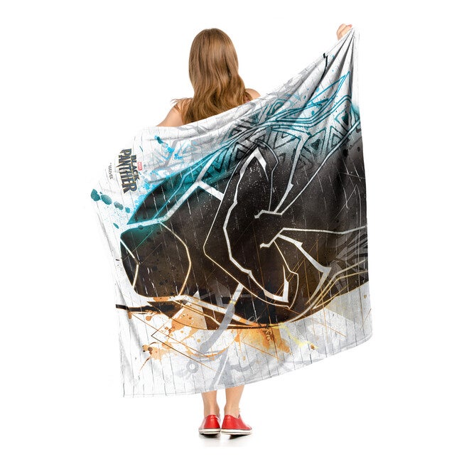Ent 575 Marvel Black Panther- Villains Beware Silk Touch Throw Blanket, , on-hover image number null