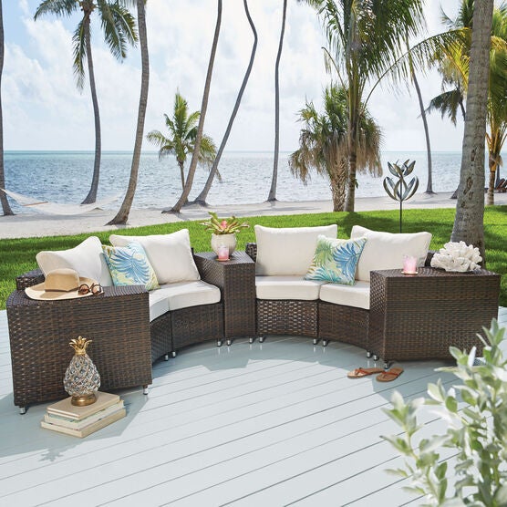 Rounded Sectional Chair Brylane Home - Circular Sectional Patio Furniture Rounded Sectional Chair Brylane Home - Circular Sectional Patio Furniture