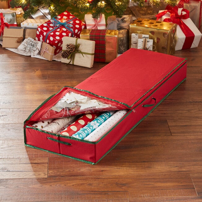 holiday paper and bow organizer, RED, hi-res image number 0
