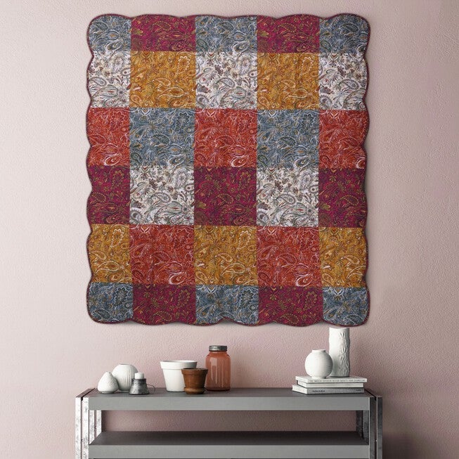 Paisley Slumber Quilted Throw Blanket, , alternate image number 3
