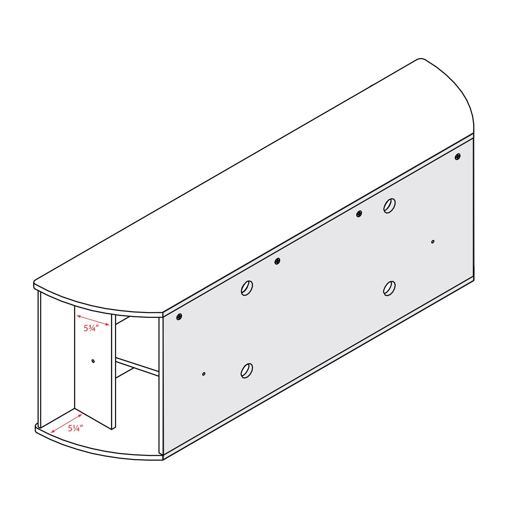 Prepac Essentials 60-inch TV Stand, Black, , alternate image number 5