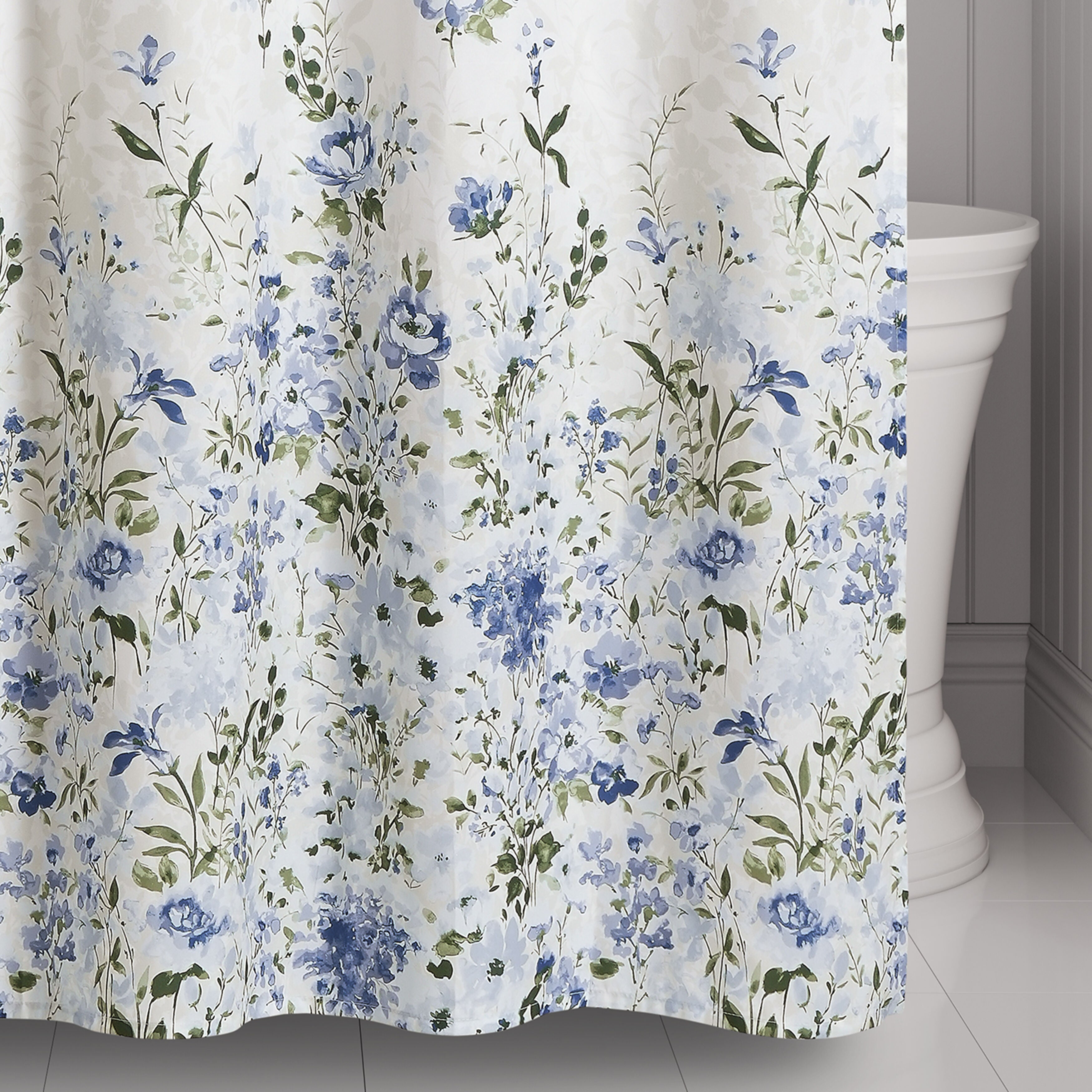 KOURTNEY SHOWER CURTAIN, SLATE, alternate image number 1