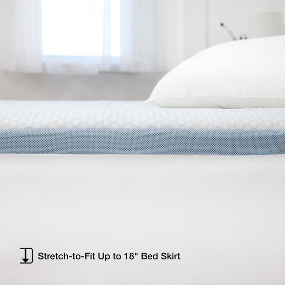 SensorPEDIC SensorCOOL 3-Inch Gel-Infused Memory Foam Mattress Topper, , alternate image number null