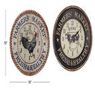 Set Of 2 Black Metal Farmhouse Wall Clock, , alternate image number null